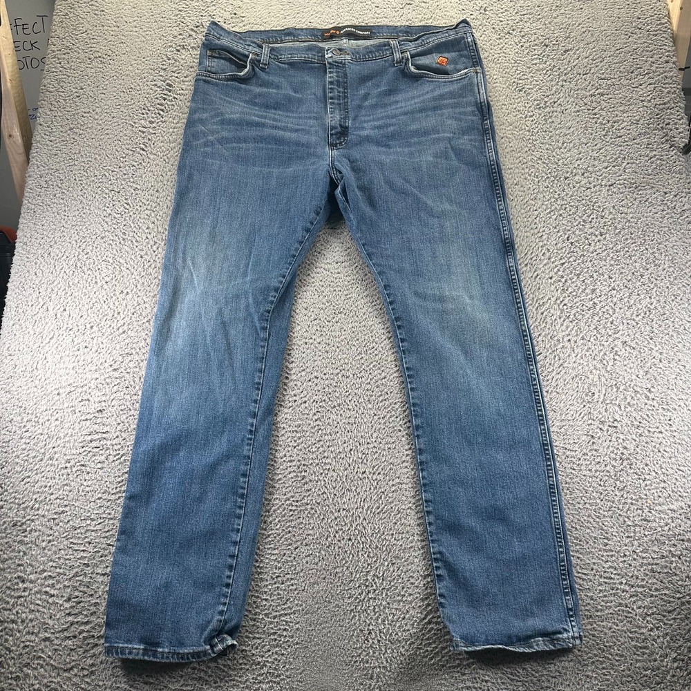 Wrangler Jeans Men's‎ 42x34 Blue Cotton Denim Straight Flame-Resistant Workwear